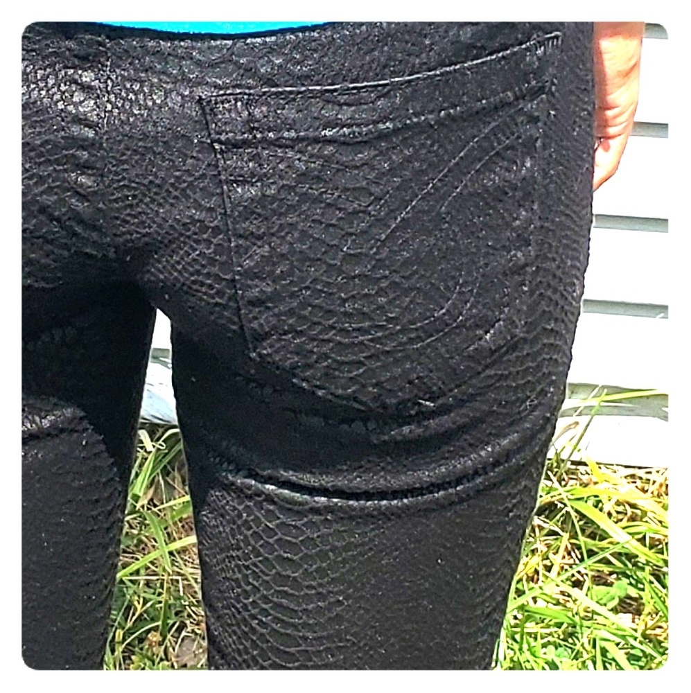 Big Star Snake Print Black Jeans